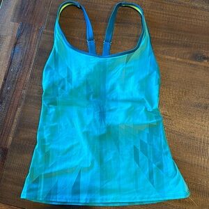 Title Nine Tankini Medium Women's Swimsuit Blue Swim Surf Active